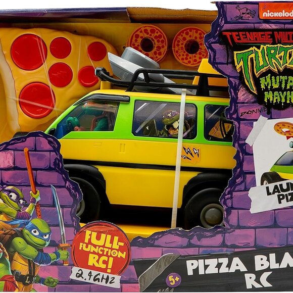 NEW TMNT RC Car Van Remote Control Teenage Mutant Ninja Turtles Toy Pizza Blaste - Picture 4 of 16
